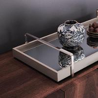 Bandeja Espelhada Laqueada com Alça Cromada TNA Decor - 7