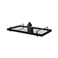 Bandeja Espelhada Laqueada Com Alça Cromada - 1