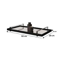 Bandeja Espelhada Laqueada Com Alça Cromada - 9