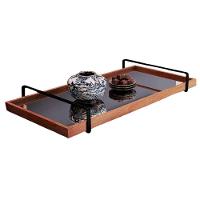 Bandeja Espelhada Madeira com Alça Preta TNA Decor - 3