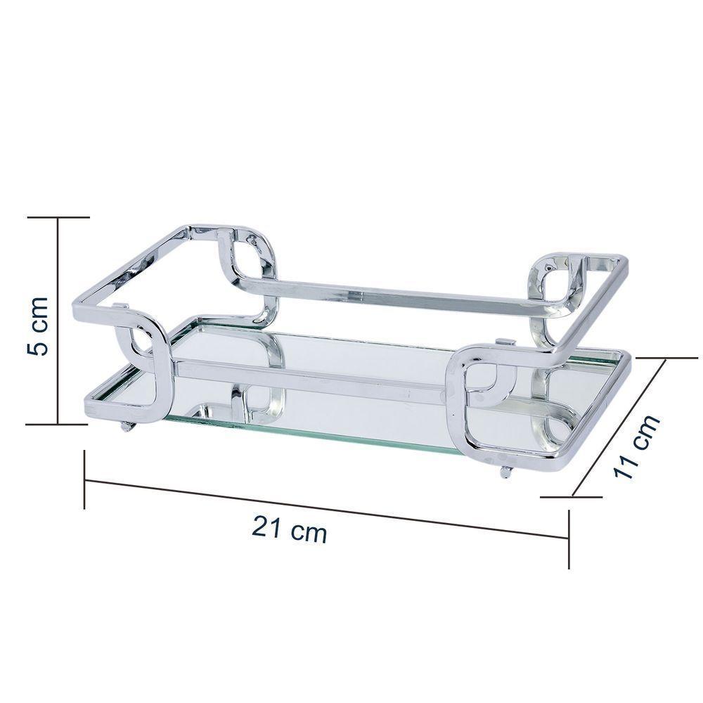Bandeja Luana Cromada 10x20 Cm Hara - 3
