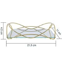 Bandeja Isabela Dourada 10 X 20 Cm Hara - 9