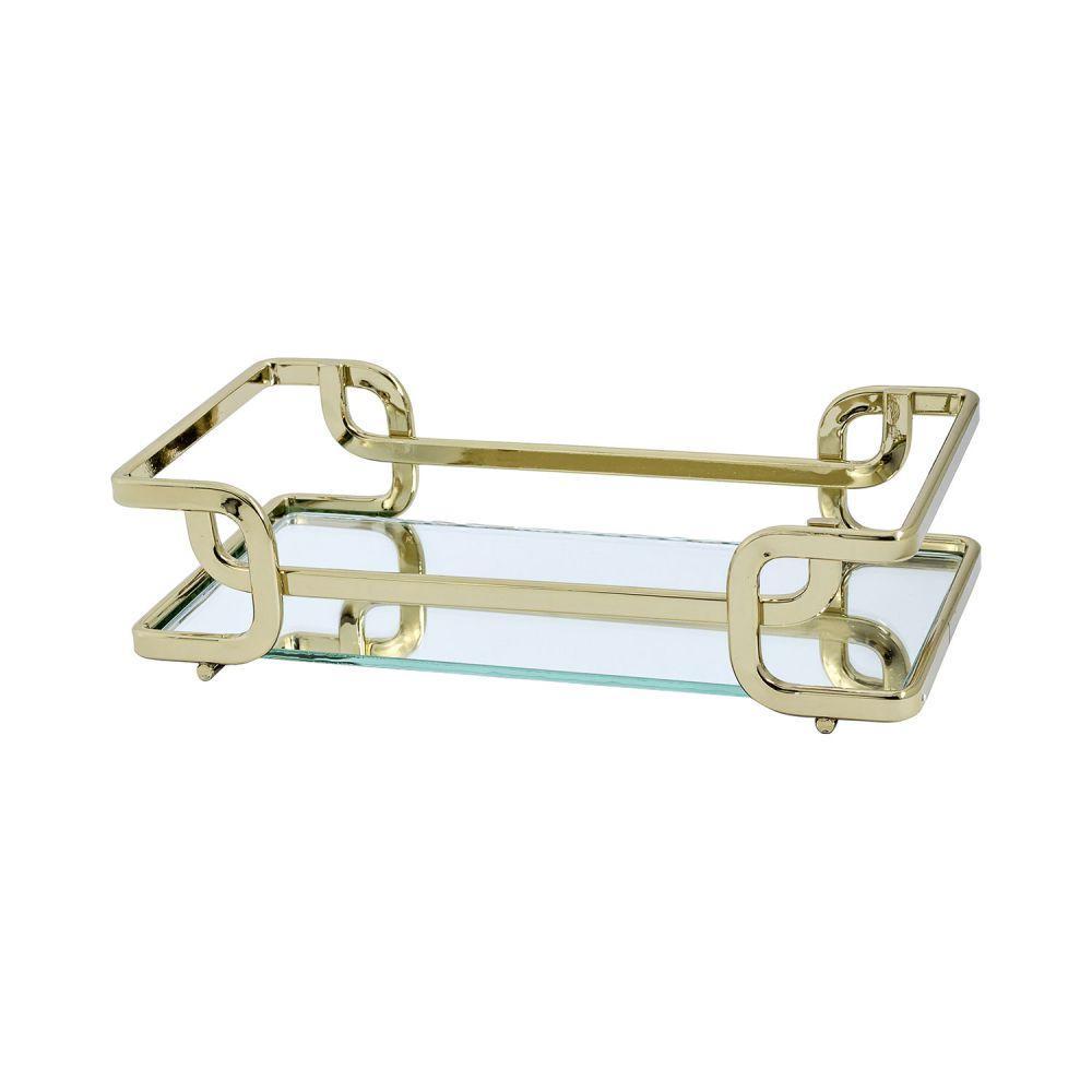 Bandeja Luana Dourada 37x57 Cm Hara - 3