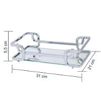 Bandeja Luana Cromada 20x30 Cm Hara - 2