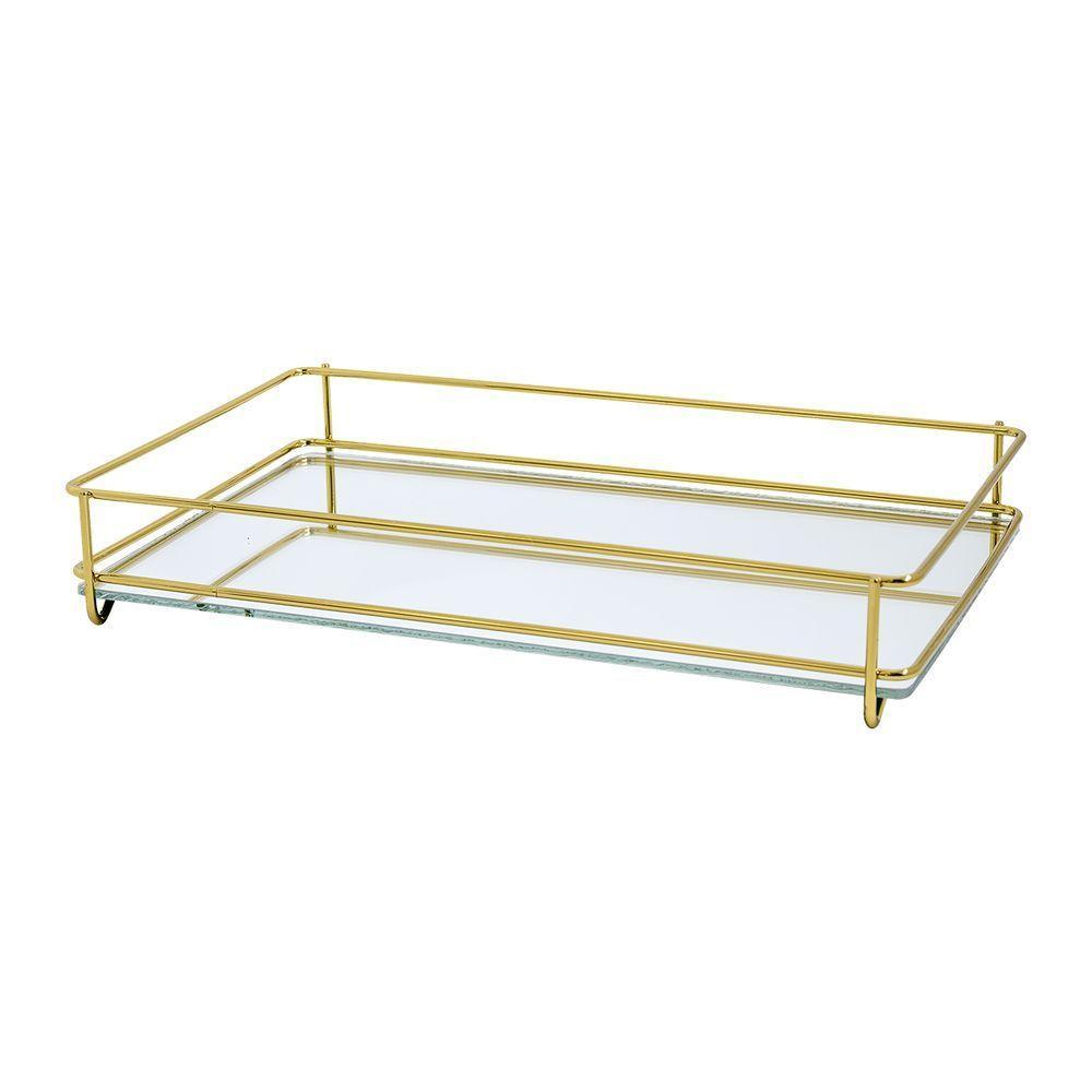 Bandeja Hara Fence Dourada 10x20cm - 1