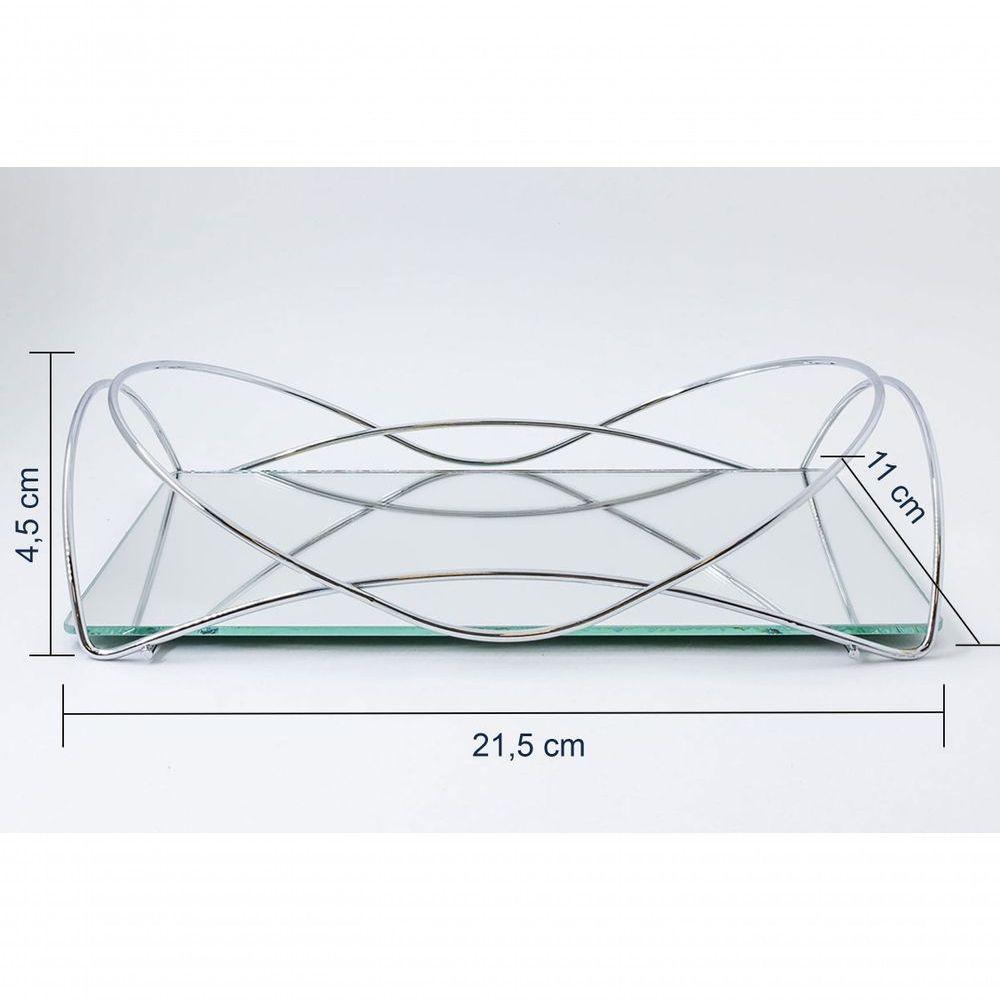 Bandeja Isabela Cromada 10 X 20 Cm Hara - 4