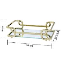 Bandeja Luana Dourada 39.5x70 Cm Hara - 5