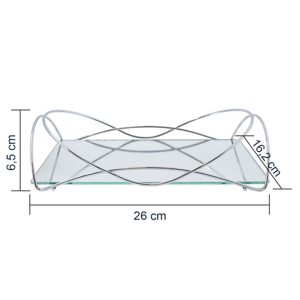 Bandeja Isabela Cromada 15 X 25 Cm Hara - 3