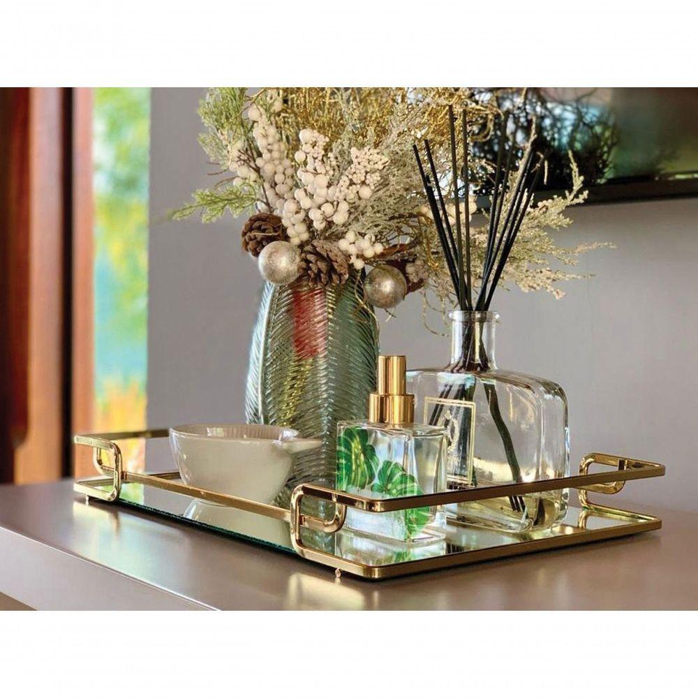 Bandeja Luana Dourada 30x40 Cm Hara - 7