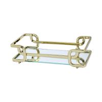 Bandeja Luana Dourada 30x40 Cm Hara