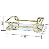 Bandeja Luana Dourada 10x20 Cm Hara - 10