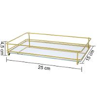 Bandeja Hara Fence Dourada 15x25cm - 5