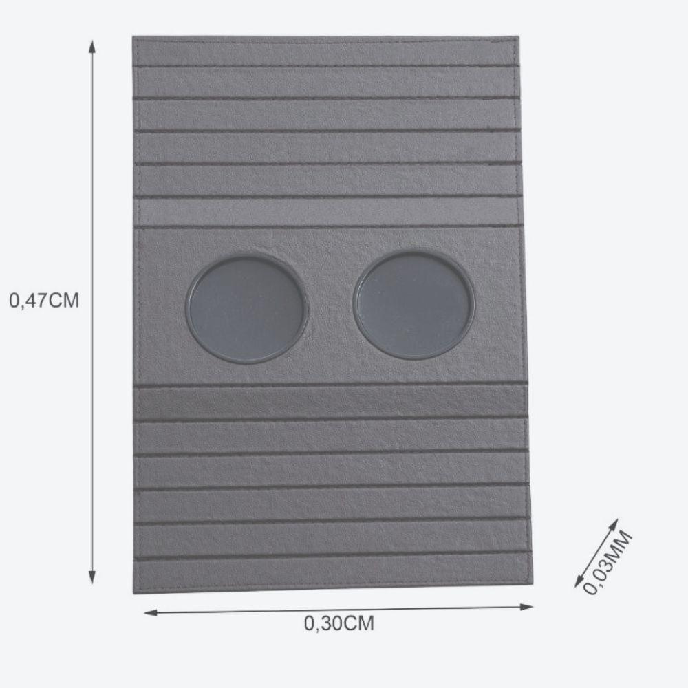 Bandeja Esteira Para Braço De Sofá De Couro Preto Com Porta Copos - 4