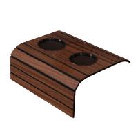 Bandeja Esteira Para Braço De Sofá Cor Mel Com Porta Copos - 6