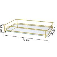 Bandeja Hara Fence Dourada 10x10cm - 4