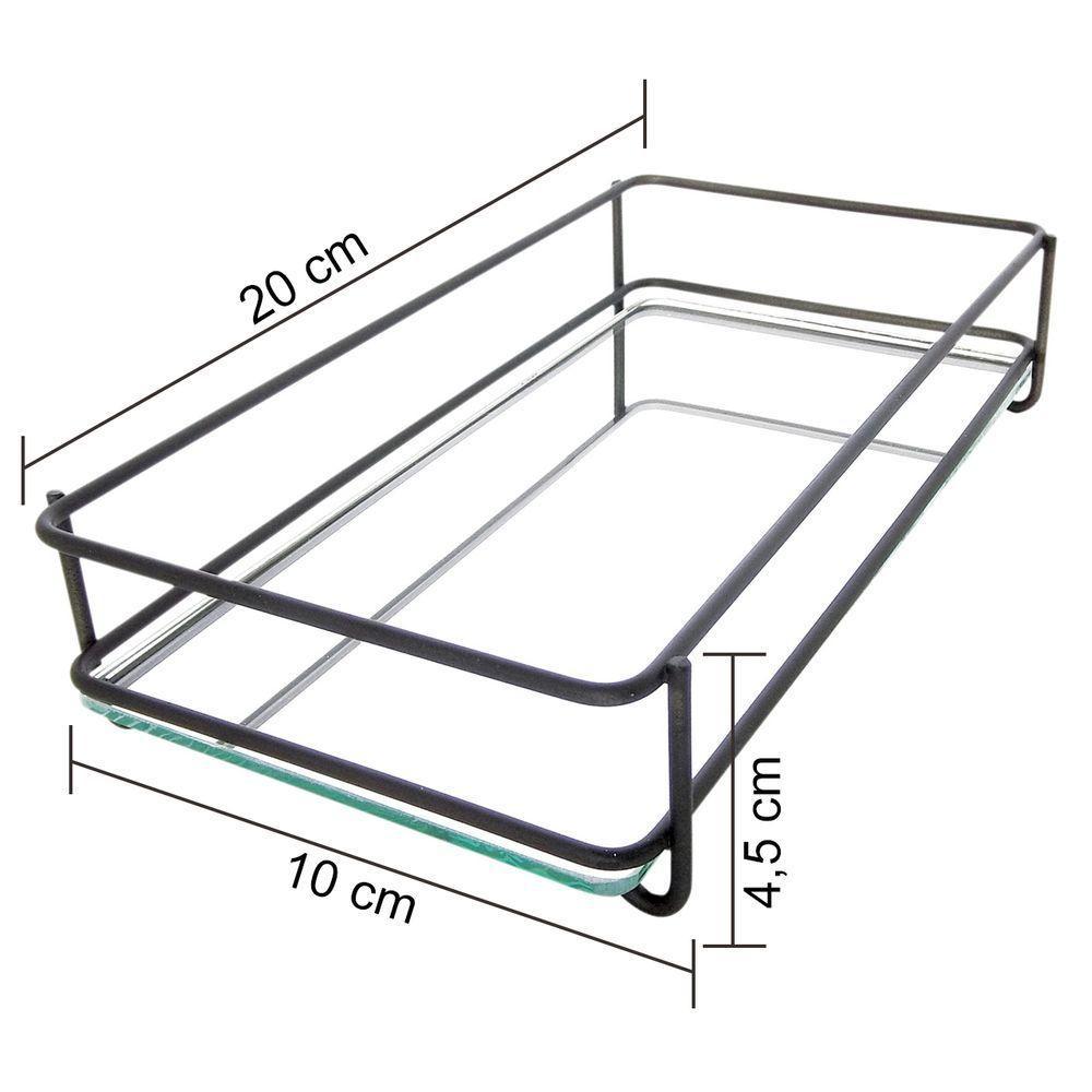 Bandeja Hara Fence Black Matte 10 X 20cm - 3