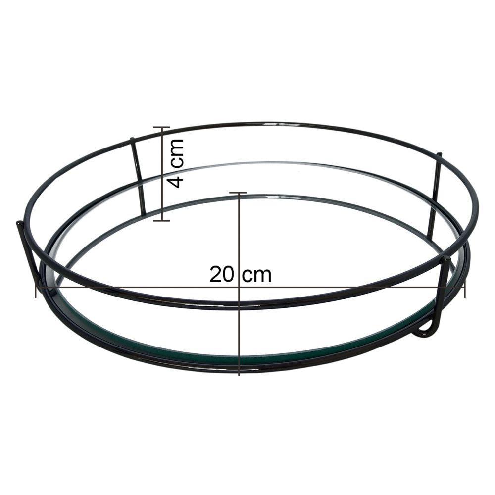 Bandeja Hara Fence Black Matte Redonda 20cm - 3