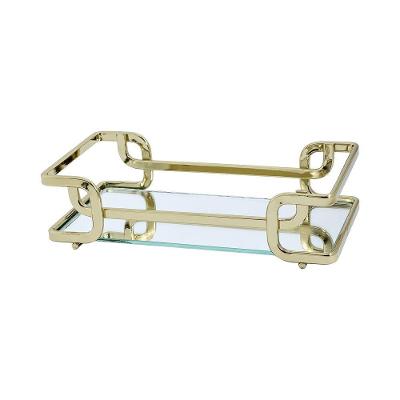 Bandeja Luana Dourada 20x30 Cm Hara