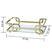 Bandeja Luana Dourada 20x30 Cm Hara - 5