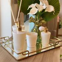 Bandeja Luana Dourada 20x30 Cm Hara - 8