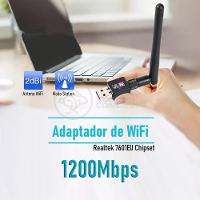 Antena Usb 2.0 Receptor De Wifi Wireless Internet Sem Fio 1200Mbps 802.Inn Pc Notebook 4 - 2