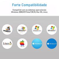 Antena Usb 2.0 Receptor De Wifi Wireless Internet Sem Fio 1200Mbps 802.Inn Pc Notebook 4 - 10