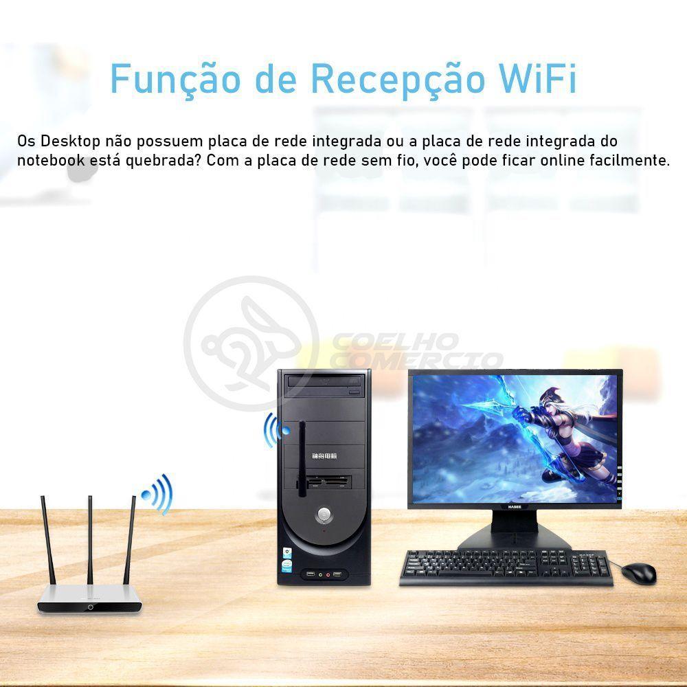 Antena Usb 2.0 Receptor De Wifi Wireless Internet Sem Fio 1200Mbps 802.Inn Pc Notebook 35 - 10