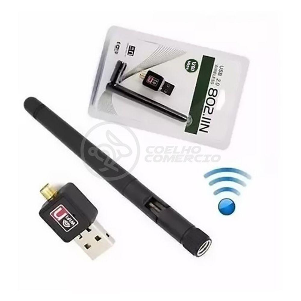 Antena Usb 2.0 Receptor De Wifi Wireless Internet Sem Fio 1200Mbps 802.Inn Pc Notebook 20 - 1