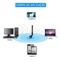 Antena Usb 2.0 Receptor De Wifi Wireless Internet Sem Fio 1200Mbps 802.Inn Pc Notebook 44 - 1