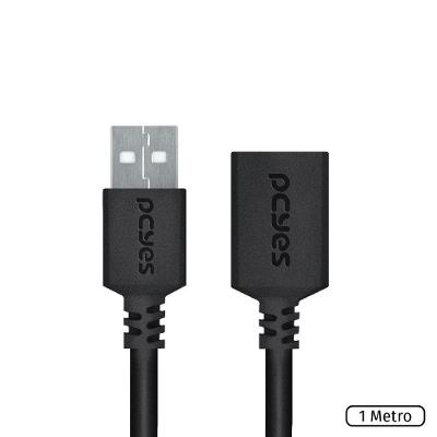 Cabo Extensor Usb A 2.0 Macho Para Usb A 2.0 Femea 28Awg Puro Cobre 1 Metro - Puamf2-1