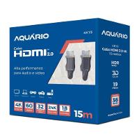Cabo Hdmi Aquario 2.0 4K 3D 19 Pinos 15 Metros - 4K15