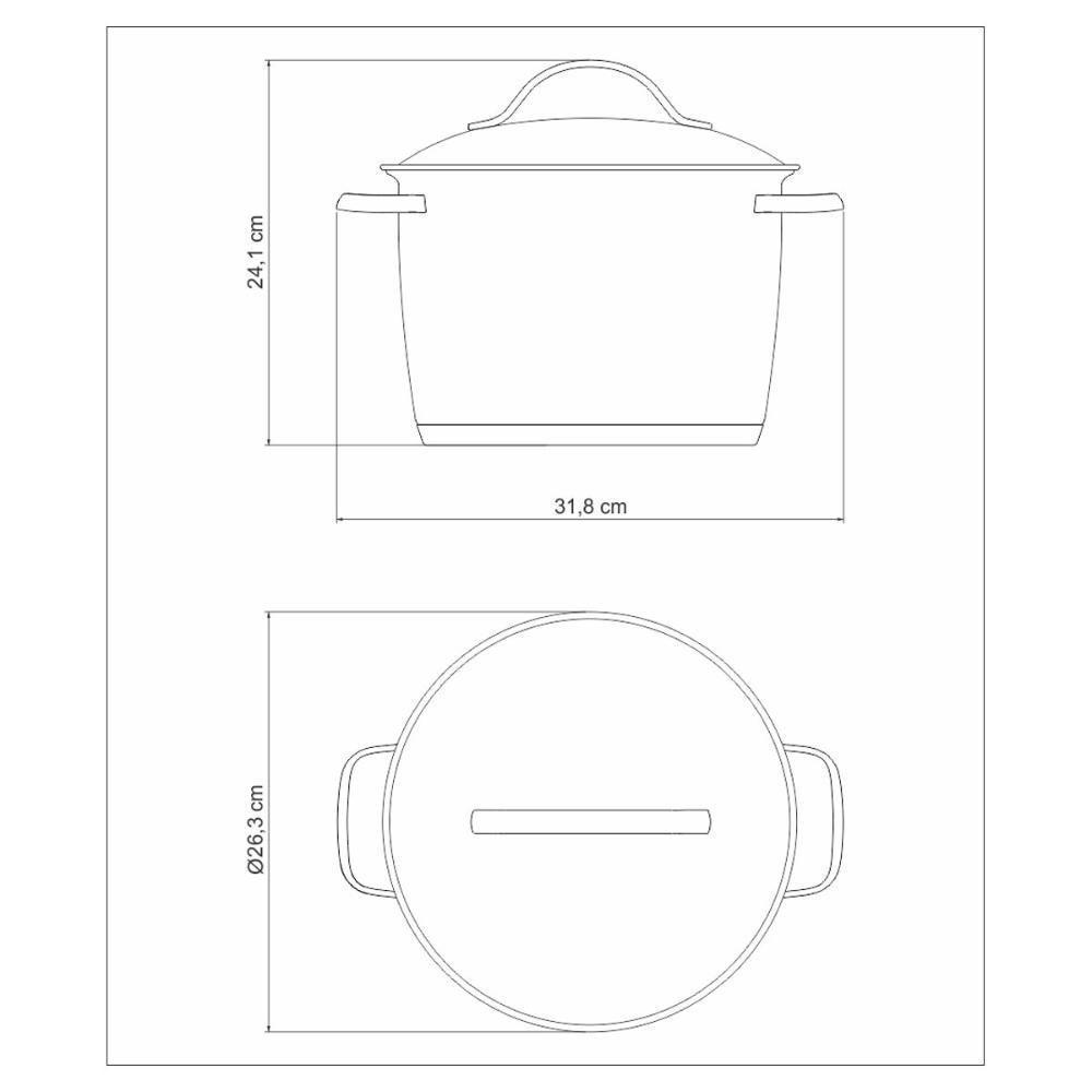 Caldeirão Allegra Em Aço Inox Com Fundo Triplo 24 Cm 7,5 L - Tramontina 62655240 - 5