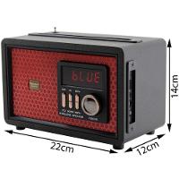 Caixa De Som Bluetooth Usb Sd Rádio Fm Vermelho Ms071bt - 5