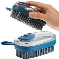 Escova Dispenser 3 Em 1 Limpeza Multifuncional Limpa Roupas Louças - 1