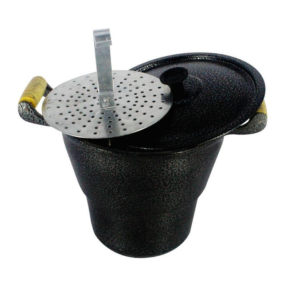 Cuscuzeiro Panela Alumínio Fundido Craqueado Preto N20 - 1