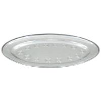 Kit 2 Bandejas Oval Em Aço Inox 29cm - 1