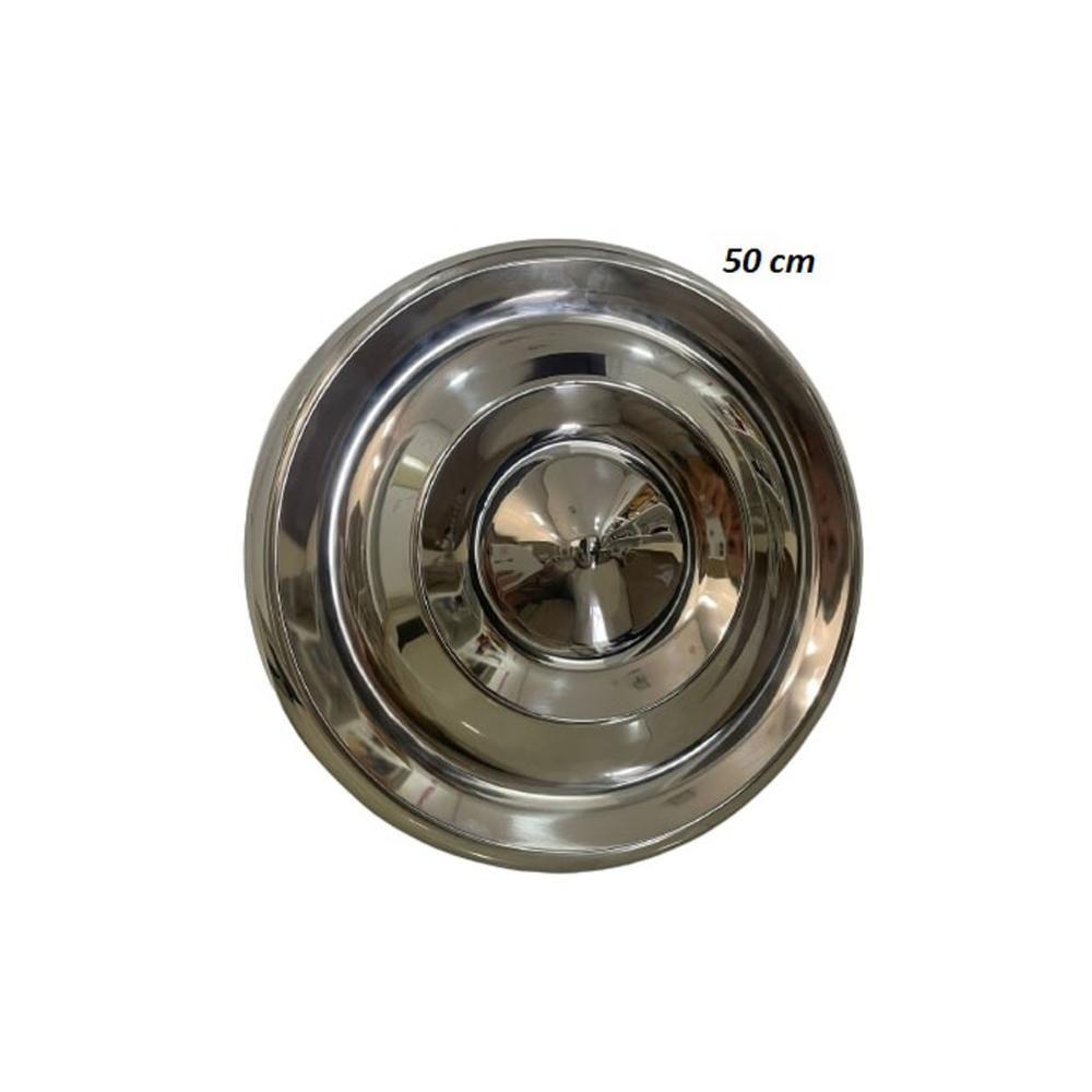 Fruteira Em Inox Bandeja Redonda Travessa Grande 50cm Allene - 2