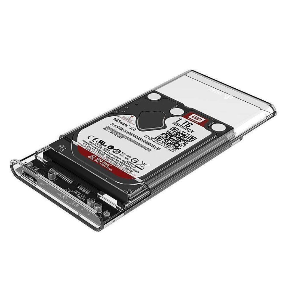 Case para Hd 2.5 Sata Usb 3.0 Transparente Slim Externo - 4