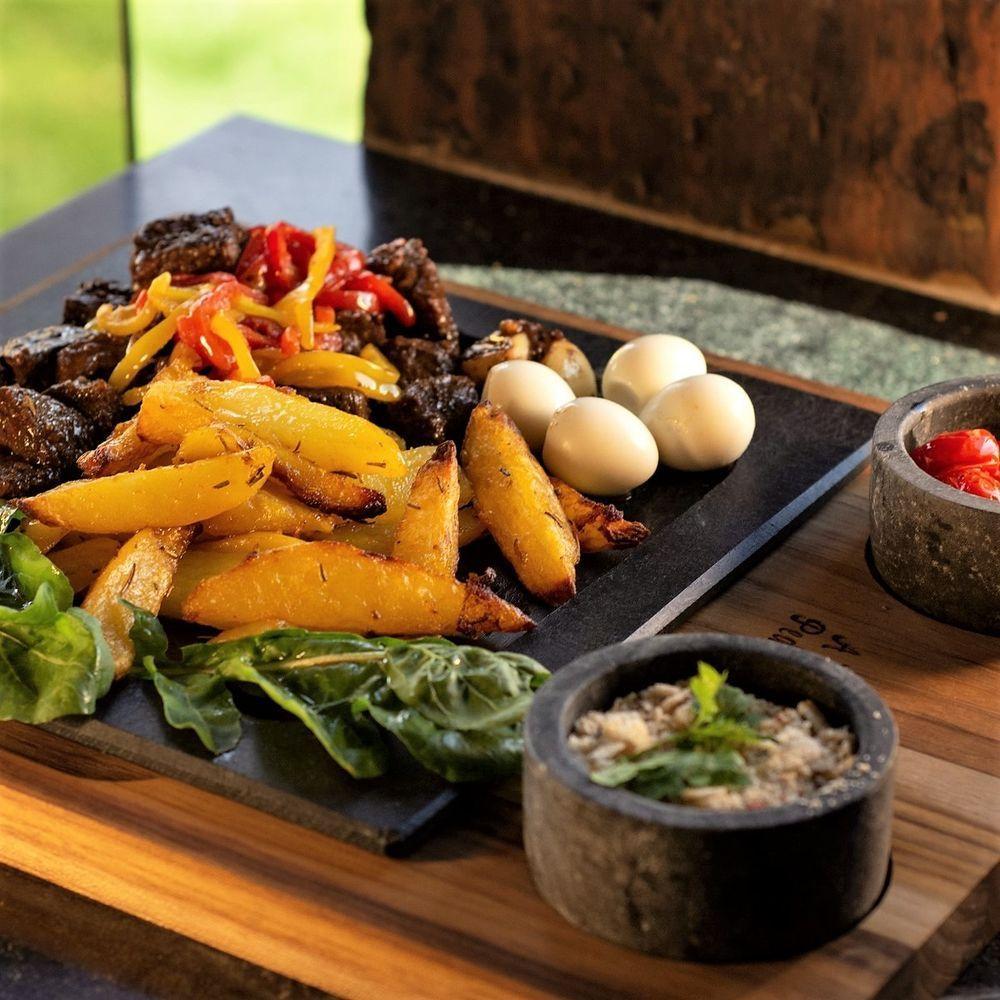 Kit 3 Prato Com 04 Molheiras Pedra Sabão E Suporte G 25x25cm - 2