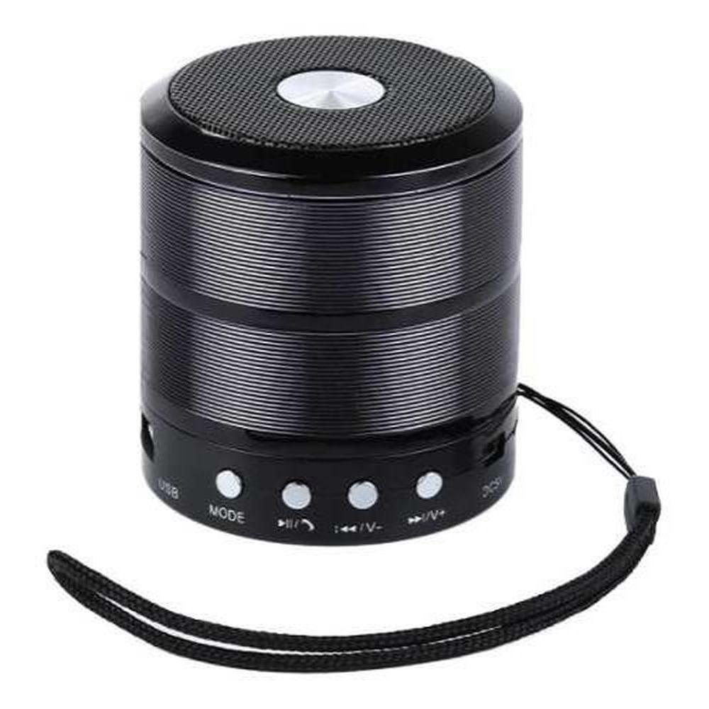 Mini Caixa Caixinha Som Portátil Bluetooth Mp3 Fm Sd Usb 887 Preta - 1