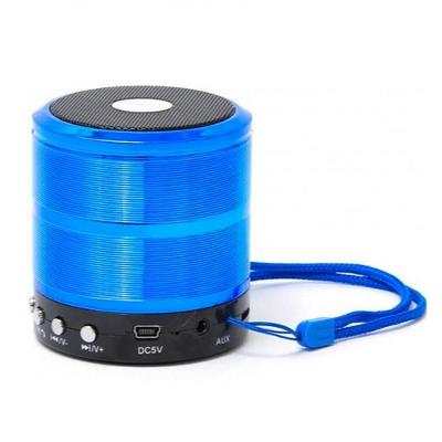 Mini Caixa De Som Speaker Com Bluetooth Usb Ws-887 Azul