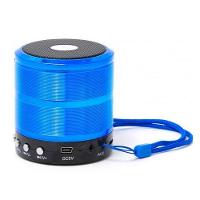 Mini Caixa De Som Speaker Com Bluetooth Usb Ws-887 Azul - 1