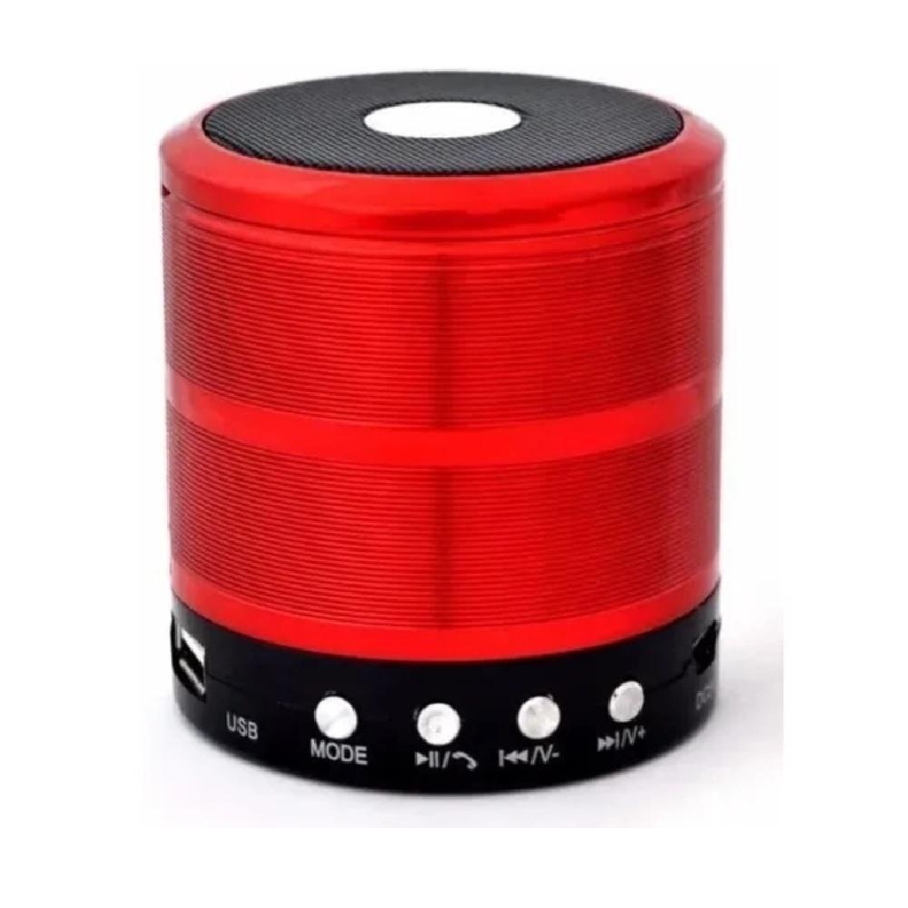 Mini Caixa De Som Portátil Speaker Ws-887 Vermelho - 1
