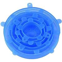 Kit 6 Super Tampas Potes Universal Stretch Silicone Premium - 5