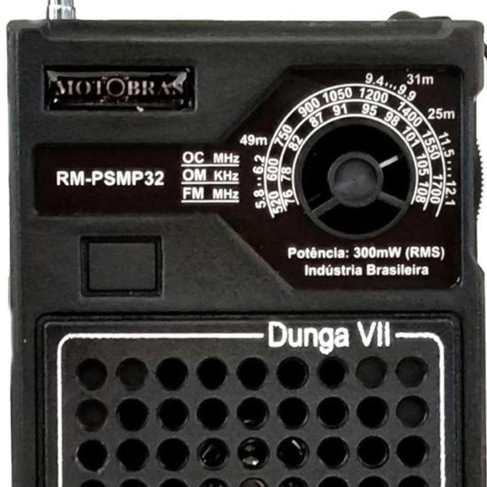 Radio Portil Rm-Psmp32 Preto Motobras - 3