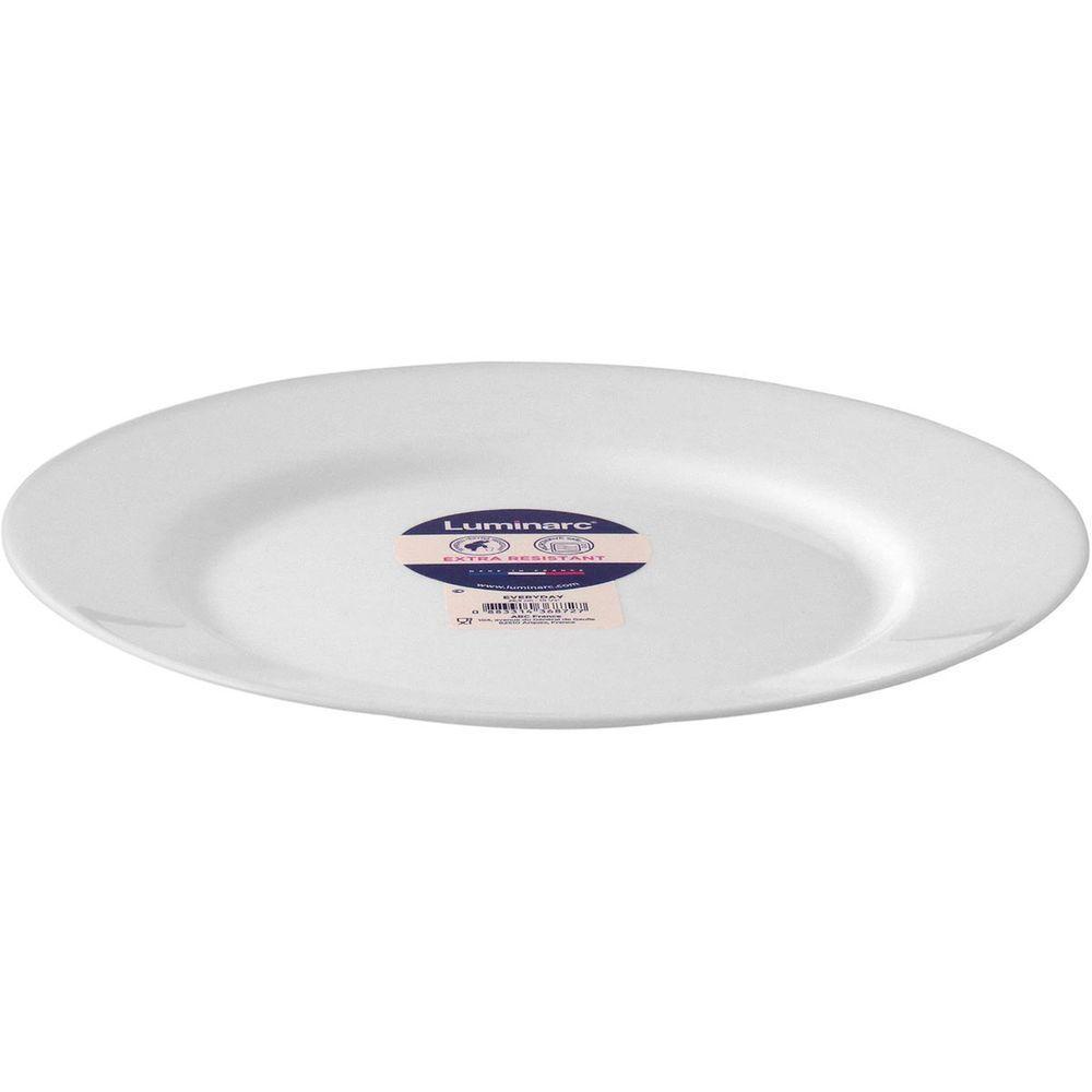 Luminarc Everyday Prato Raso 3X27X27Cm Vidro Temperado Branco 6Pç - 5