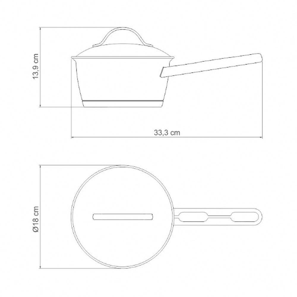 Panela Allegra Aço Inox Fundo Triplo Fogões De Indução 16 Cm 1,5 L - Tramontina 62651161 - 5