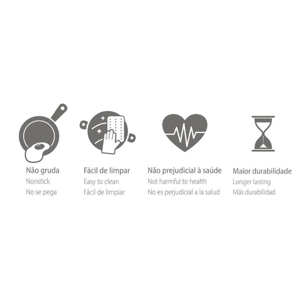 Omeleteira Loreto Em Alumínio Antiaderente Starflon Vermelho 20 Cm - Tramontina 20123820 - 4