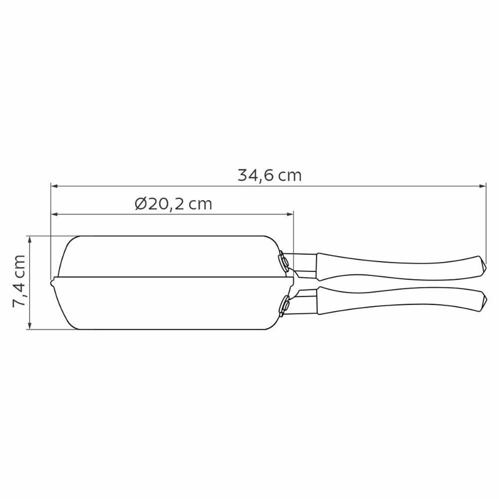 Omeleteira Loreto Em Alumínio Antiaderente Starflon Vermelho 20 Cm - Tramontina 20123820 - 5