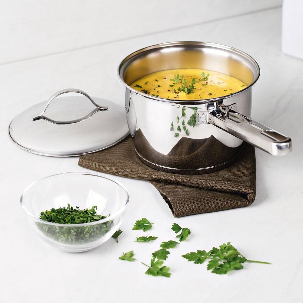 Panela Caldeirão Com Cabo Allegra Aço Inox Fundo Triplo 16 Cm 2,1l Pita8 - Tramontina 62657160 - 4